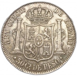 Filipíny, 50 centimos, 1883