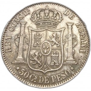 Philippines, 50 Centimos, 1883