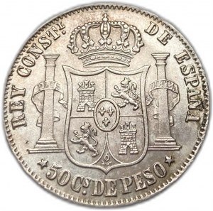 Filipíny, 50 centimos 1885
