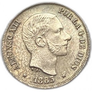 Philippines, 10 Centimos, 1885