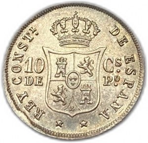 Filipíny, 10 centimos, 1885