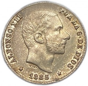 Filipíny, 20 centimos, 1885