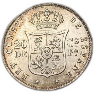 Filipíny, 20 centimos, 1885