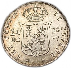 Filipíny, 20 centimos, 1885