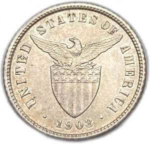 Filipiny, 10 centavos, 1903 r.