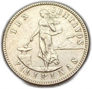 Philippinen, 10 Centavos, 1904 S
