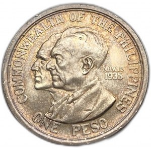 Philippines, 1 Peso, 1936 M