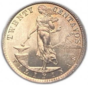 Filipíny, 20 centavos, 1937 M