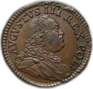 Pologne, Solidus (Szelag), 1749,Monnaie Erreur Rare