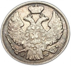 Polska, 1 złoty-15 kopiejek, 1837 MW