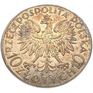 Polonia, 10 Zlotych, 1933, Romuald Traugutt
