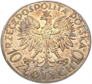 Pologne, 10 Zlotych, 1933, Romuald Traugutt