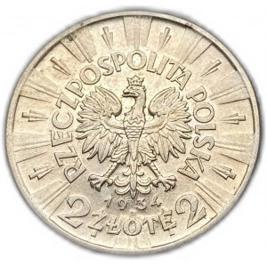 Polonia, 2 Zlote, 1934, Jozef Pilsucki