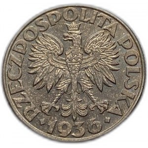 Poland, 2 Zlote, 1936,Gdynia Seaport