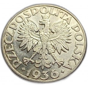 Pologne, 5 Zlotych, 1936
