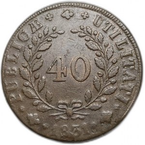 Portugalsko, 40 Reis, 1831