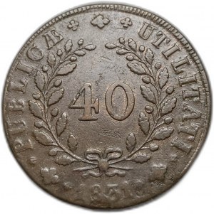 Portugalia, 40 Reis, 1831 r.