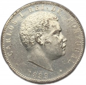 Portugal, 1000 Reis 1899 Épreuve de brillance