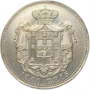 Portugal, 1000 Reis 1899 Proofähnlicher Glanz