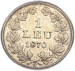 Rumunia, 1 Leu, 1870 C