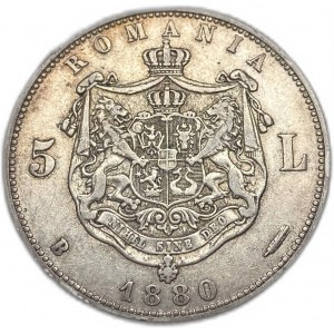 Rumänien, 5 Lei, 1880 B