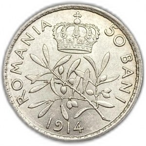 Romania, 50 Bani, 1914