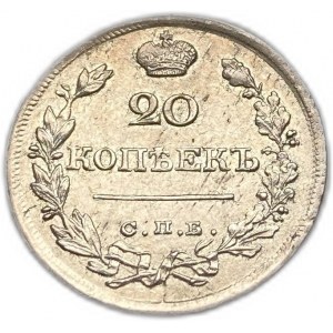 Russia, 20 Kopeks, 1822 СПБ ПД