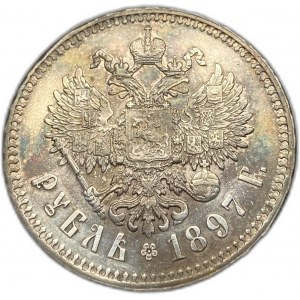 Rusko, 1 rubeľ 1897, Mikuláš II **