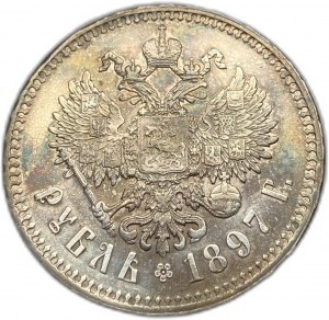 Rusko, 1 rubl 1897,Mikuláš II **