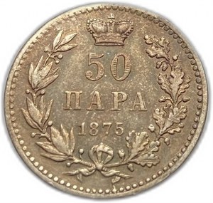 Srbsko, 50 para, 1875