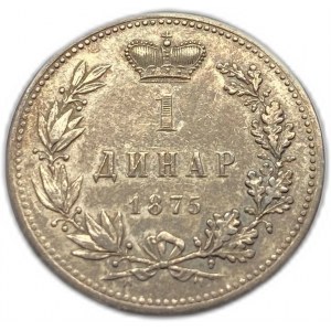 Serbia, 1 dinaro, 1875