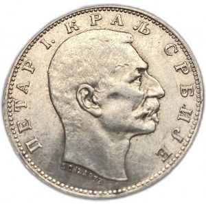 Serbia, 1 dinaro, 1912
