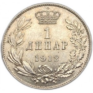 Serbie, 1 Dinar, 1912