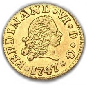 Španielsko, 1/2 Escudo, 1747 JB