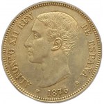Espagne, 5 pesetas, 1876 DEM