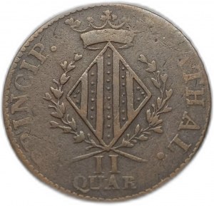 Spagna, 2 quarti, 1813