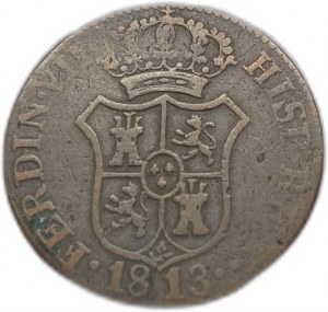 Spagna, 2 quarti, 1813
