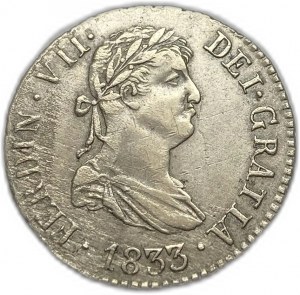 Španělsko, 2 Reales, 1833 AJ