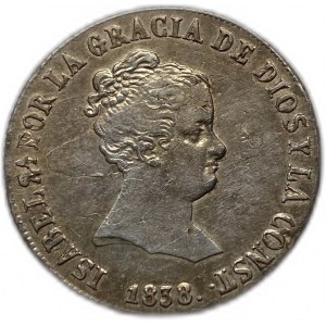 Espagne, 4 Reales, 1838 DR