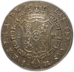 Španělsko, 4 Reales, 1838 DR