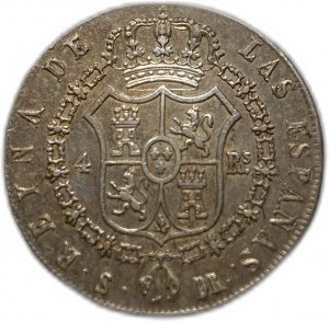 Hiszpania, 4 Reales, 1838 DR