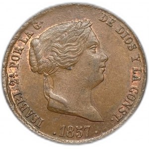 Spagna, 25 Centimos, 1857