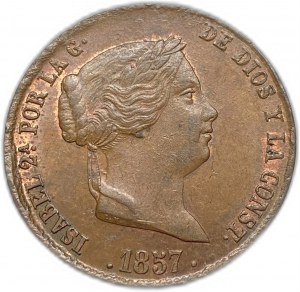 Spain, 25 Centimos, 1857