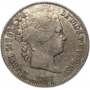 Espagne, 2 Escudos, 1867