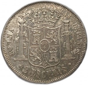 Hiszpania, 2 Escudos, 1867 r.