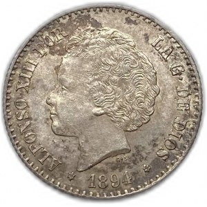 Hiszpania, 50 centimów, 1894 PGV