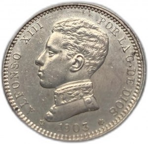 Espagne, 1 Peseta, 1903 SMV