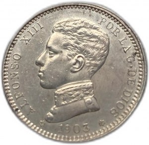 Hiszpania, 1 peseta, 1903 SMV