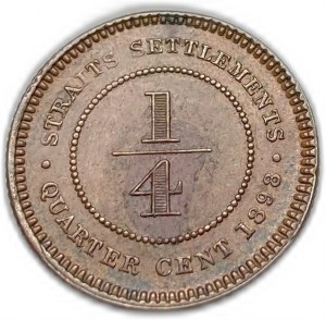 Straits Settlements, 1/4 centu, 1898