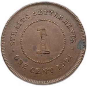 Straits Settlements, 1 cent, 1901 r.